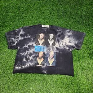 Aaliyah Crop-Top Tie-Dye Shirt Womens Large 21x19 Pop-Art